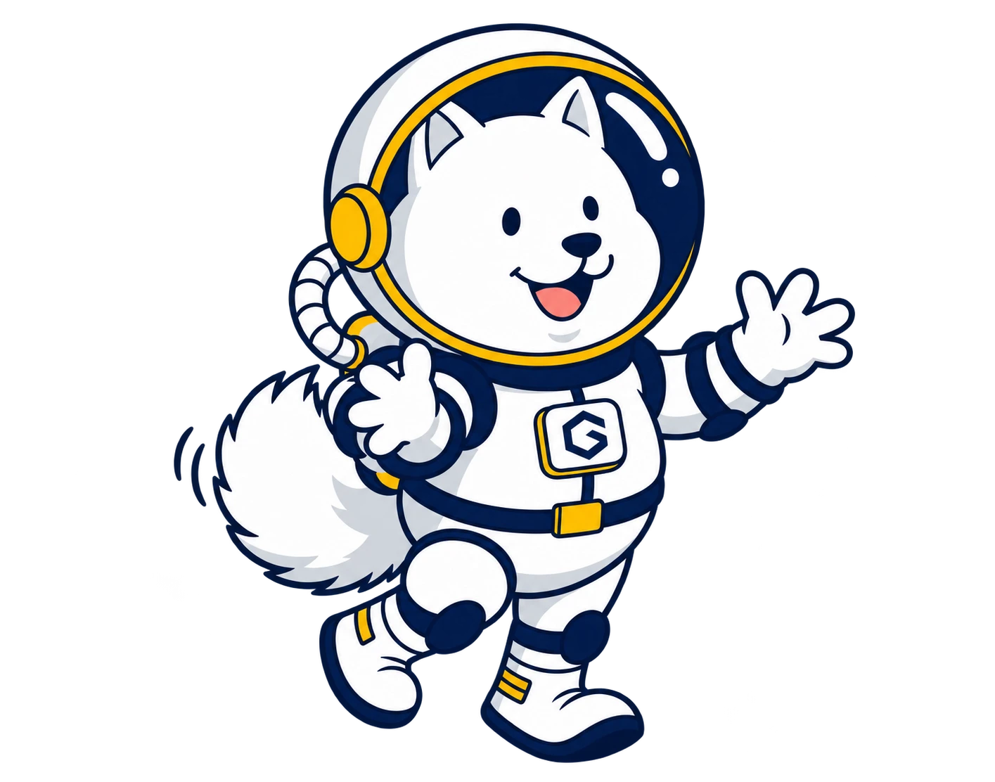 尻尾を振って喜ぶノヴァのセルアニメ版