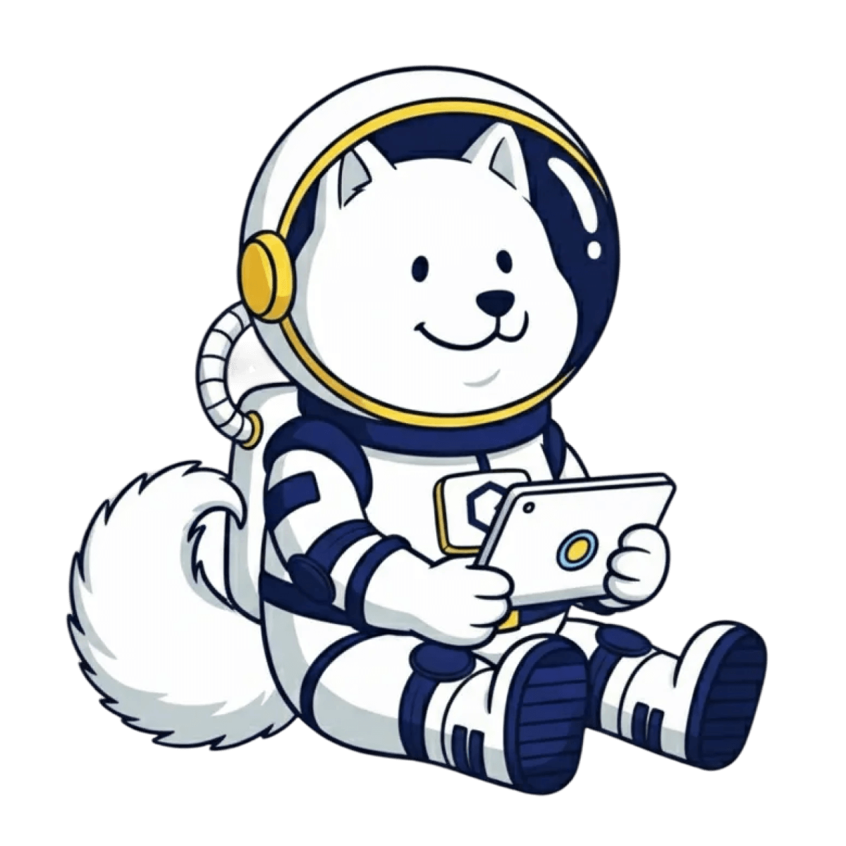 座っているノヴァくん